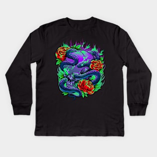 skull snake Kids Long Sleeve T-Shirt